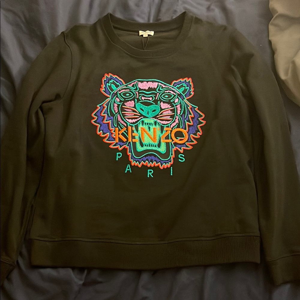 Kenzo Black Boxy Graphic Sweatshirt